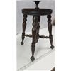 Image 3 : Clawfooted wooden piano stool - 21"H x 15" dia