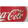 Image 2 : Vintage "Drink Iced Coca-Cola" oval metal sign - 35"x24"