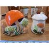 Image 2 : Mushroom Napkin Holder, S&P Shakers (no stoppers), Mugs