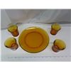Image 2 : Rooster Egg Separator Made in Japan + 4 Amber Glasses and Plate