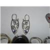 Image 5 : 9 New Fashion Rings, 2 Sets Earrings