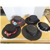Image 1 : 4 Mexican hats + 1 black hat