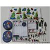 Image 4 : Christmas village police station + Assortment of Christmas Decor items