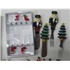 Image 6 : Christmas village police station + Assortment of Christmas Decor items