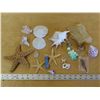 Image 1 : Lot of Star fish, medium size seashell, sea-horse, & colorful coral pieces