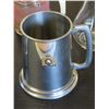 Image 2 : RCMP Pewter Tankard + Beer tankard + 3 vintage glass syrup jug