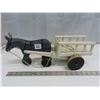 Image 1 : Wooden Horse & Cart -17”Long x 6.75” High