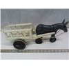 Image 3 : Wooden Horse & Cart -17”Long x 6.75” High