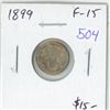 Image 1 : 1899 Canadian Victorian Silver 5 Cents. F-15.