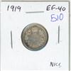 Image 1 : 1919 Canadian Silver 10 Cents. EF-40. Nice.