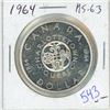 Image 1 : 1964 Canadian Silver Dollar. MS-63.