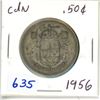 Image 1 : 1956 Canadian silver 50 cent coin