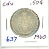 Image 1 : 1960 Canadian silver 50 cent coin