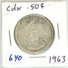Image 1 : 1963 Canadian silver 50 cent coin