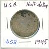 Image 1 : 1945 US half dollar coin