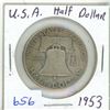 Image 1 : 1953 US half dollar coin