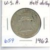 Image 1 : 1962 US half dollar coin