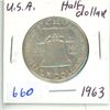 Image 1 : 1963 US half dollar coin