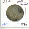 Image 1 : 1967 US half dollar coin