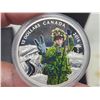 Image 2 : 2016 Canadian 15 dollar, fine silver "National Heroes; Military" coin - housed in RCM case