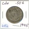 Image 1 : 1945 Canadian silver 50 cent coin