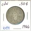 Image 1 : 1966 Canadian silver 50 cent coin