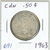 Image 1 : 1963 Canadian silver 50 cent coin