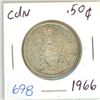 Image 1 : 1966 Canadian silver 50 cent coin