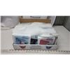 Image 2 : Box of new fashion fabric face masks, assorted colors/styles - approx 100+ sealed