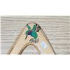 Image 2 : Wooden decorative boomerang - Painted Hummingbird - by William Glover