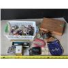 Image 1 : Wooden Cigar box + Junk Drawer Treasures wooden Cigar box