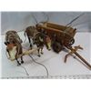 Image 4 : Team of Appaloosa w/ wooden wagon Large
