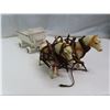 Image 1 : Team of Appaloosa w/ wooden wagon Medium