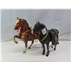 Image 1 : 2 vintage décor horses large