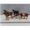 Image 1 : vintage horse w/hand plow + bull + paint horse