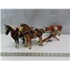 Image 3 : vintage horse w/hand plow + bull + paint horse