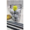 Image 6 : 4 assorted golf clubs & approx 18 golf balls