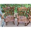 Image 7 : Dining room table set with 4 chairs GREAT condition solid wood end chairs have arm rests