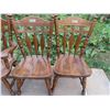 Image 8 : Dining room table set with 4 chairs GREAT condition solid wood end chairs have arm rests