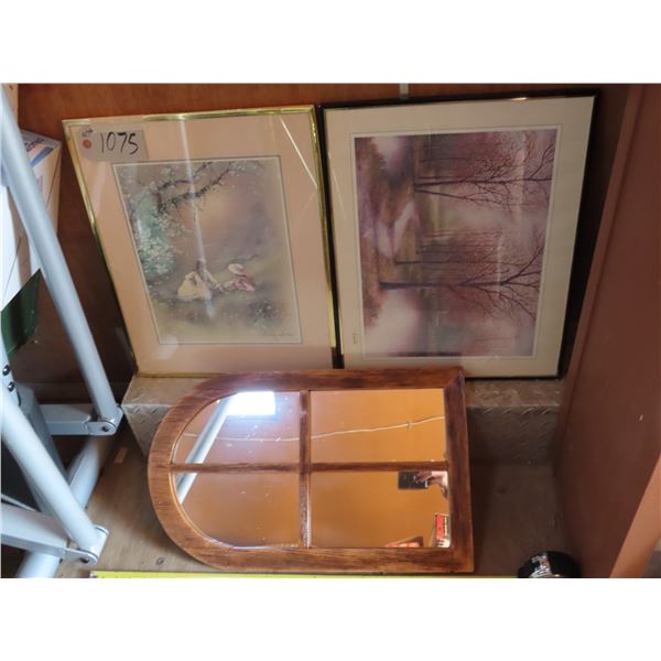 2 very nice Prints - Andres & Orpinas & James Far - both pictures/frames: 20.25"x 16.25 + Decorative