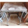 Image 1 : 36"x 14.5"x 27" Metal Table with collapsible sides - wheeled