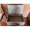 Image 3 : 2 Metal Safe Boxes - 12.5"x 8.25"x 4.25" - with key