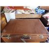 Image 2 : 29"x 20" Vintage suitcase with Antique wool carder & 2 wool combs