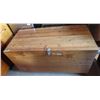 Image 1 : Large wooden wheeled chest 48"x 22"x 26.5" -