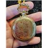 Image 4 : Pocket watch - ornate train / locomotive design on case