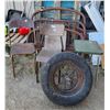 Image 1 : Lot of Misc items - Pair of metal bed frames (Head and foot boards), 2 chairs, a stool and vintage t