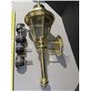 Image 4 : Outdoor Gold colored porch lgiht + 4 caster wheels