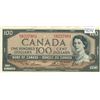 Image 1 : 1954 one hundred dollars bank of canada B/J8227801