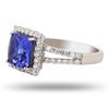 Image 2 : 2.55 ctw Tanzanite and 0.93 ctw Diamond Platinum Ring