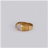 Image 2 : 18K Yellow Gold Invisible Set Sapphire & Diamond Cluster Ring